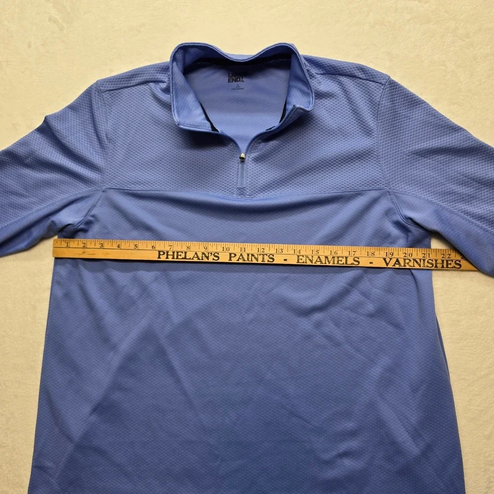Lands' End Athletic‎ Quarter Zip Pullover Blue Youth L 14-16